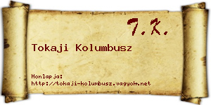 Tokaji Kolumbusz névjegykártya